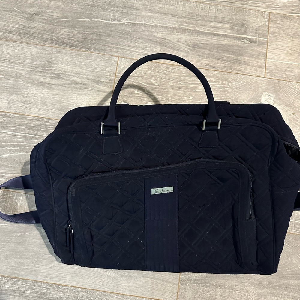 Vera Bradley Navy Quilted Travel Bag
